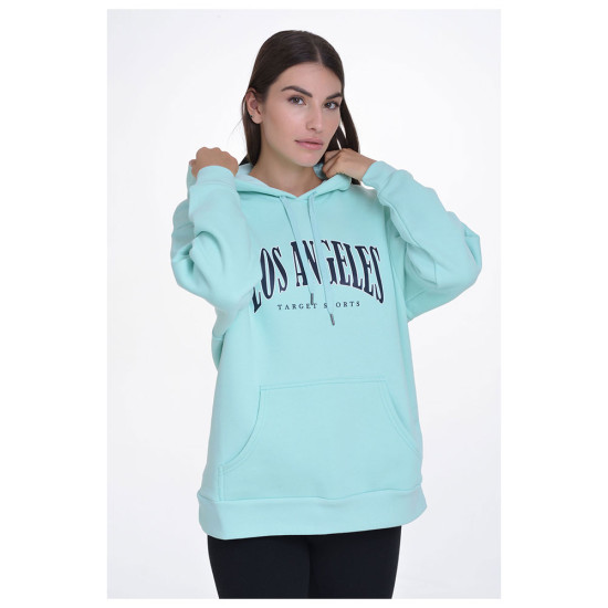 Target Γυναικείο φούτερ Loose Hoodie Fleece "Los Angeles"